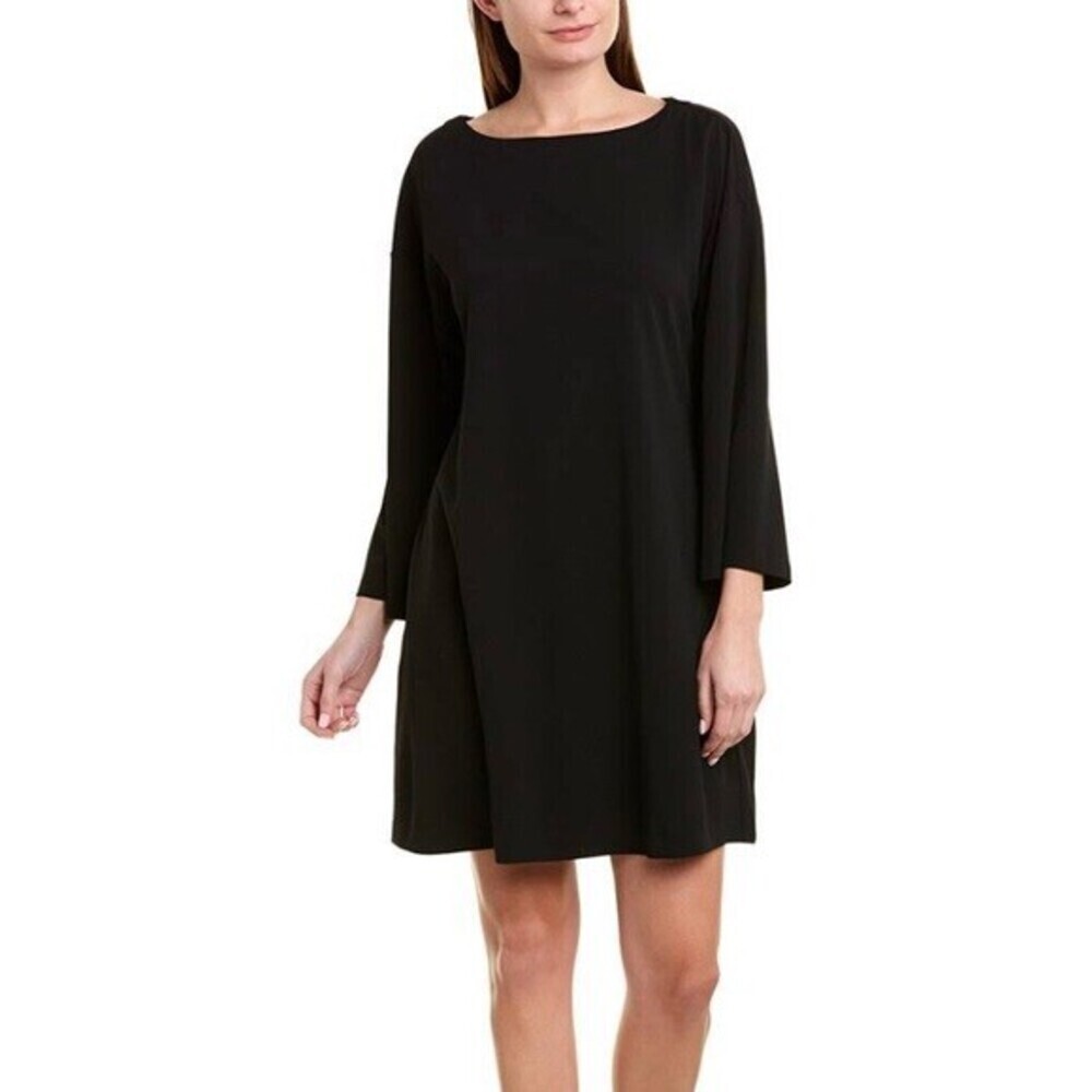 H Halston Women's Short Shift Dress In Black Size S $99 Fits as L